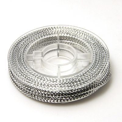 Fil nylon tréssé 0.6mm couleur métallisée (10 m)