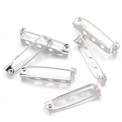 Broche épingle sécurité création bijoux 27mm ( 10 Pièces )