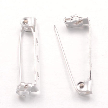 Broche épingle sécurité création bijoux 27mm ( 10 Pièces )