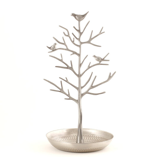 Porte bijoux arbre métal avec corbeille