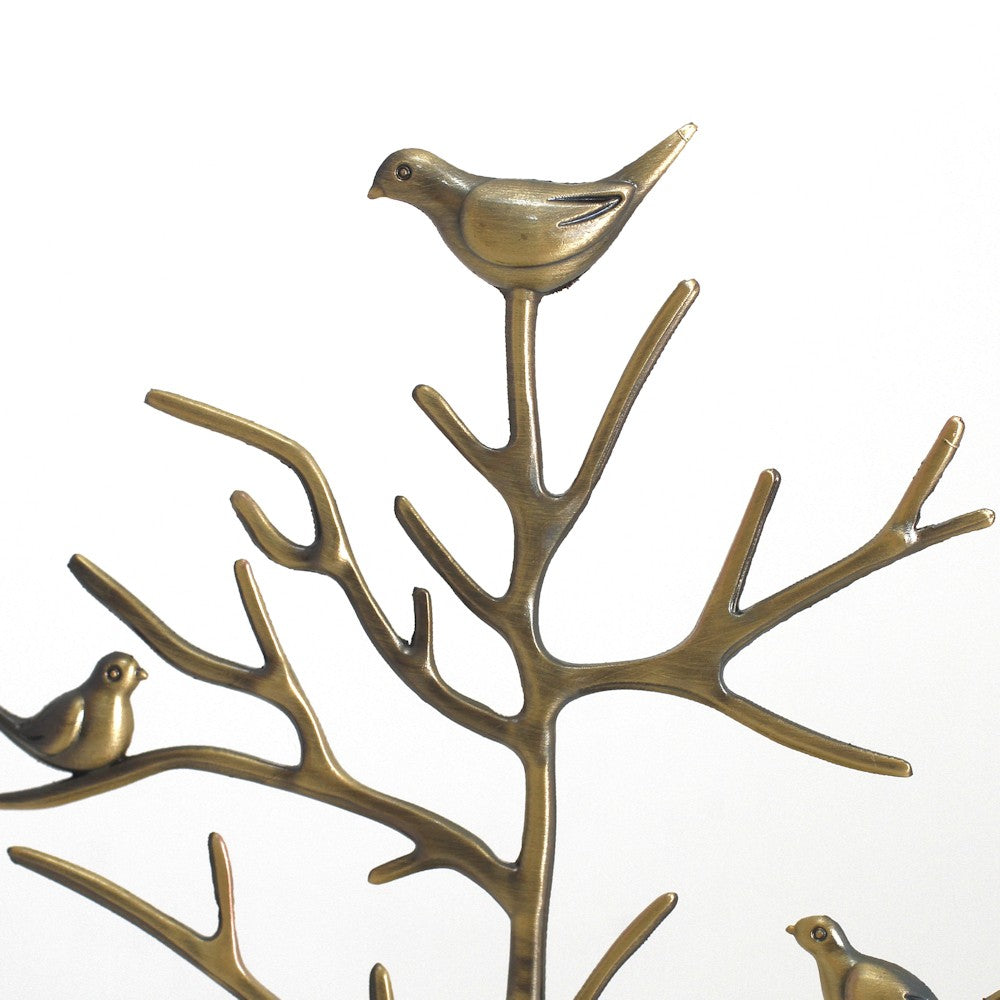Porte bijoux arbre métal avec corbeille
