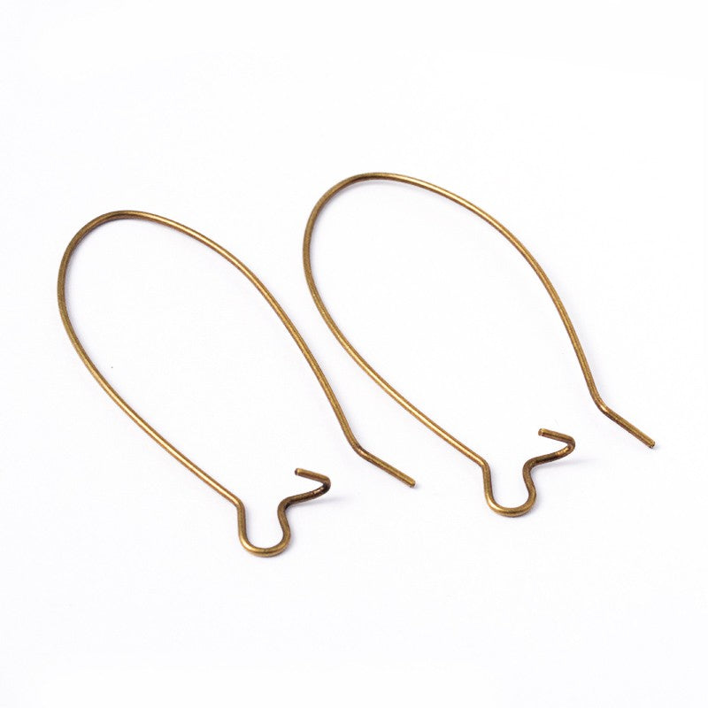 Attache boucle d'oreille crochet 43 mm (50 pièces)