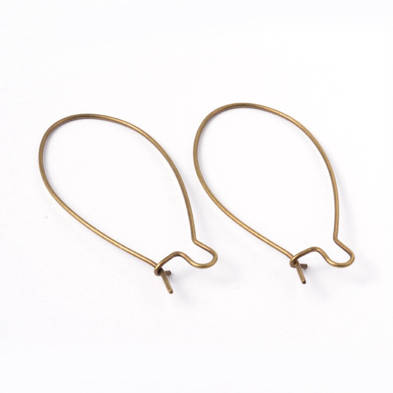Attache boucle d'oreille crochet 43 mm (50 pièces)