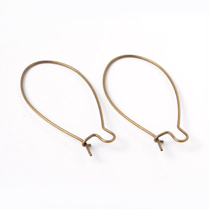 Attache boucle d'oreille crochet 43 mm (50 pièces)