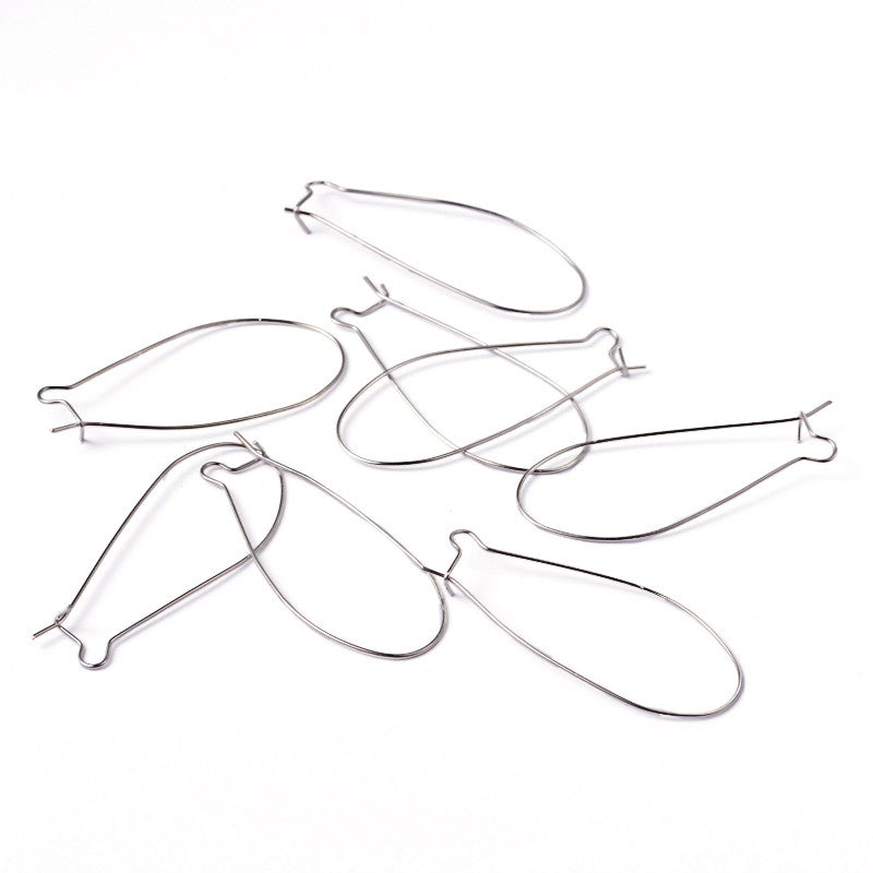 Attache boucle d'oreille crochet 43 mm (50 pièces)