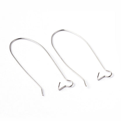 Attache boucle d'oreille crochet 43 mm (50 pièces)