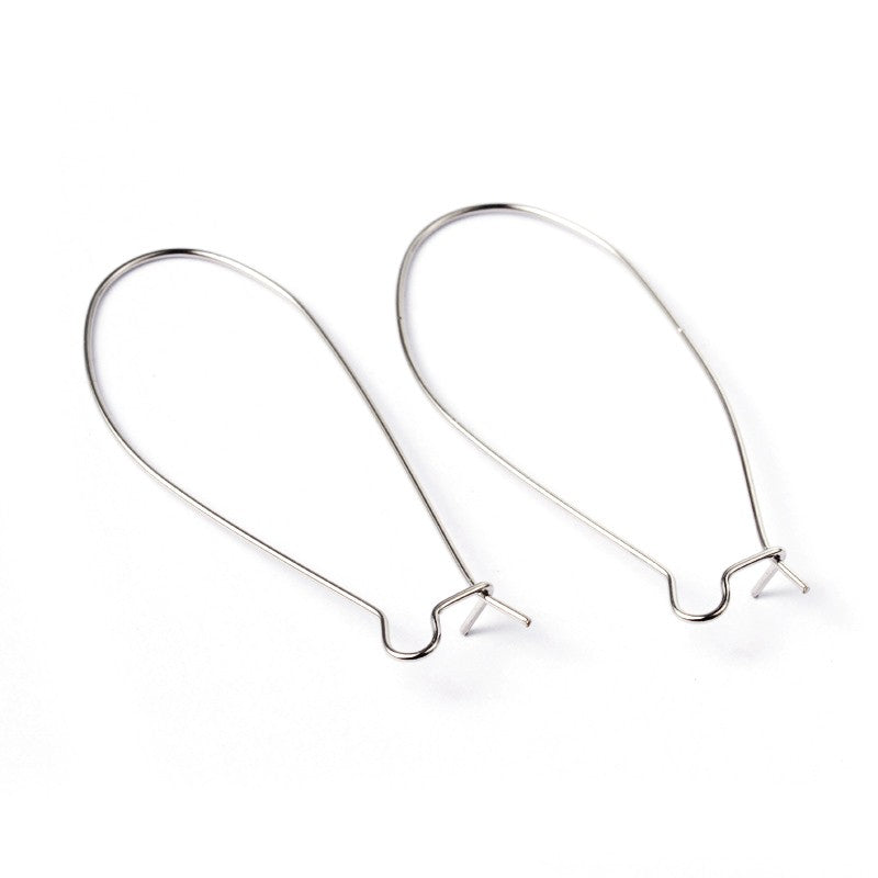 Attache boucle d'oreille crochet 43 mm (50 pièces)