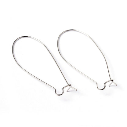 Attache boucle d'oreille crochet 43 mm (50 pièces)