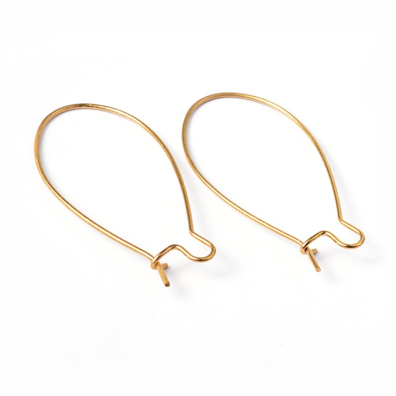 Attache boucle d'oreille crochet 43 mm (50 pièces)