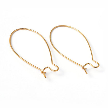 Attache boucle d'oreille crochet 43 mm (50 pièces)