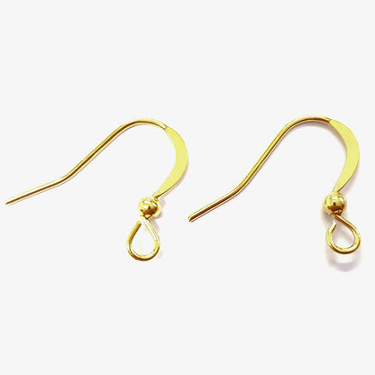 Crochets boucle d'oreille 15 mm avec boule (20 pièces)