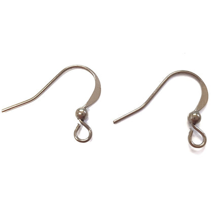 Crochets boucle d'oreille 15 mm avec boule (20 pièces)