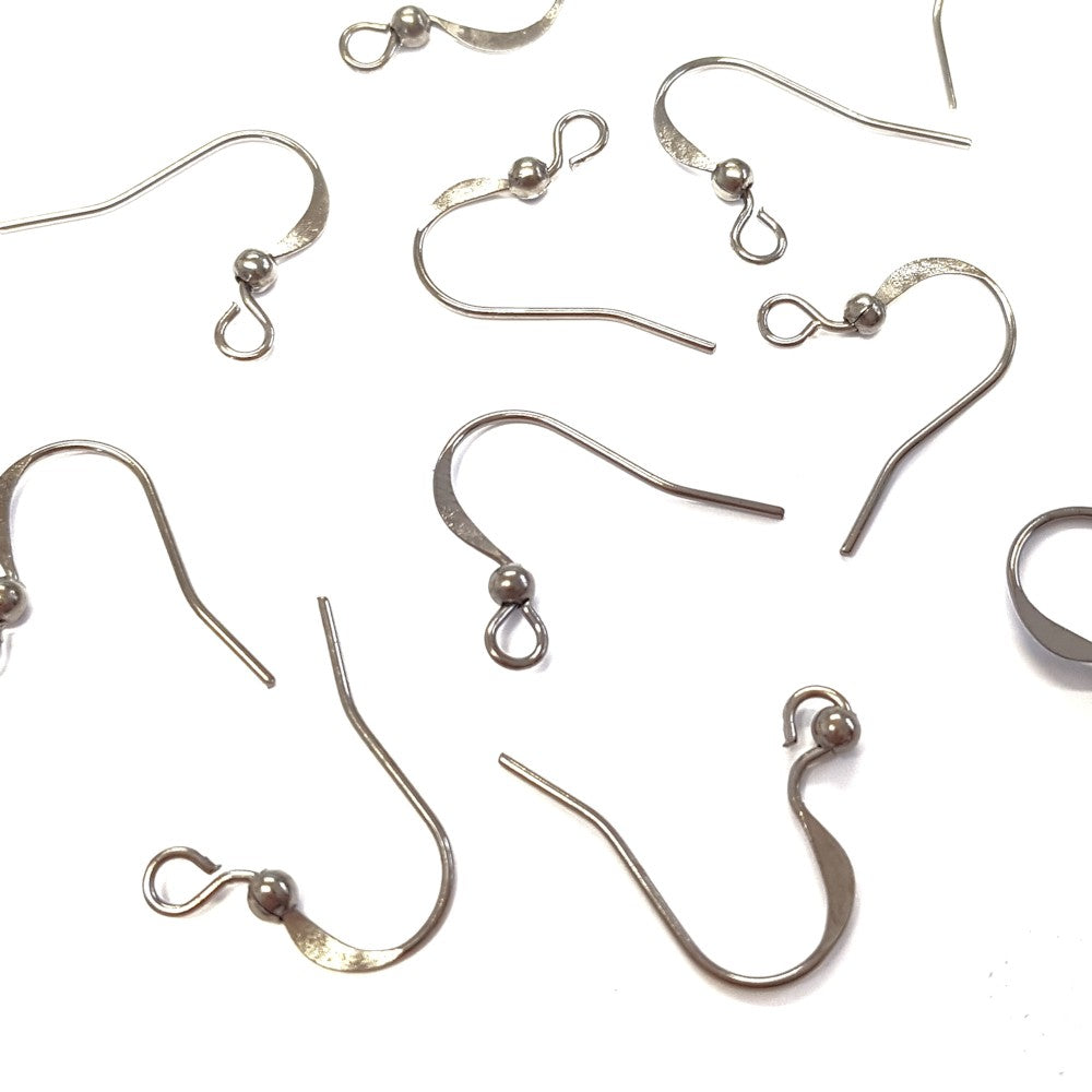 Crochets boucle d'oreille 15 mm avec boule (20 pièces)