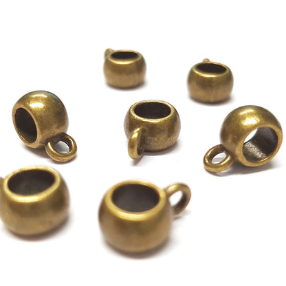 Bélière pendentif ronde pour fil de 4 mm  (10 pièces)
