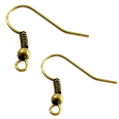 Crochets boucle d'oreille attaches 18 mm (50 pièces)