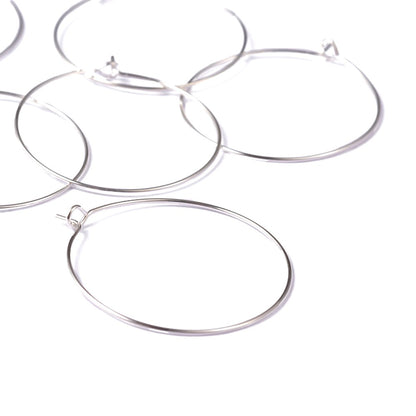 Boucle d'oreille créole cerceaux 30 mm (10 pièces)