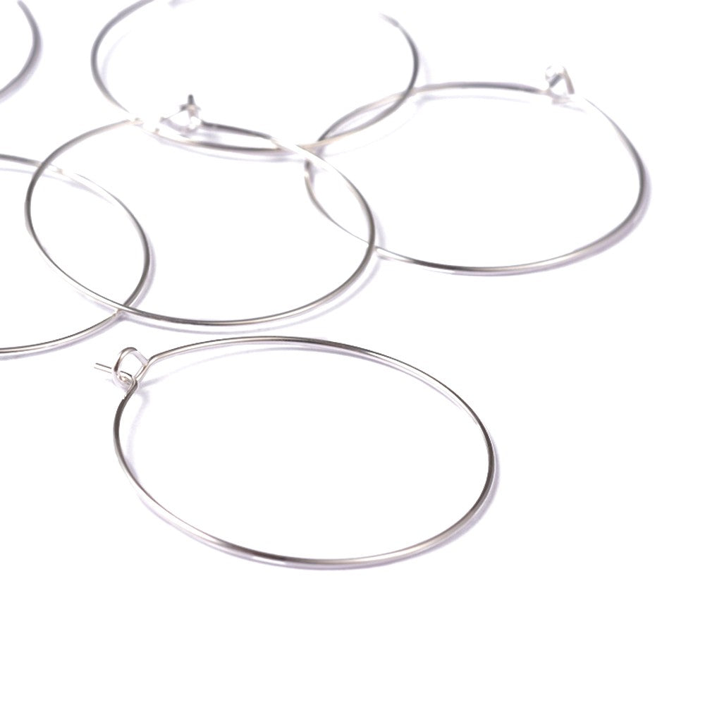 Boucle d'oreille créole cerceaux 30 mm (10 pièces)