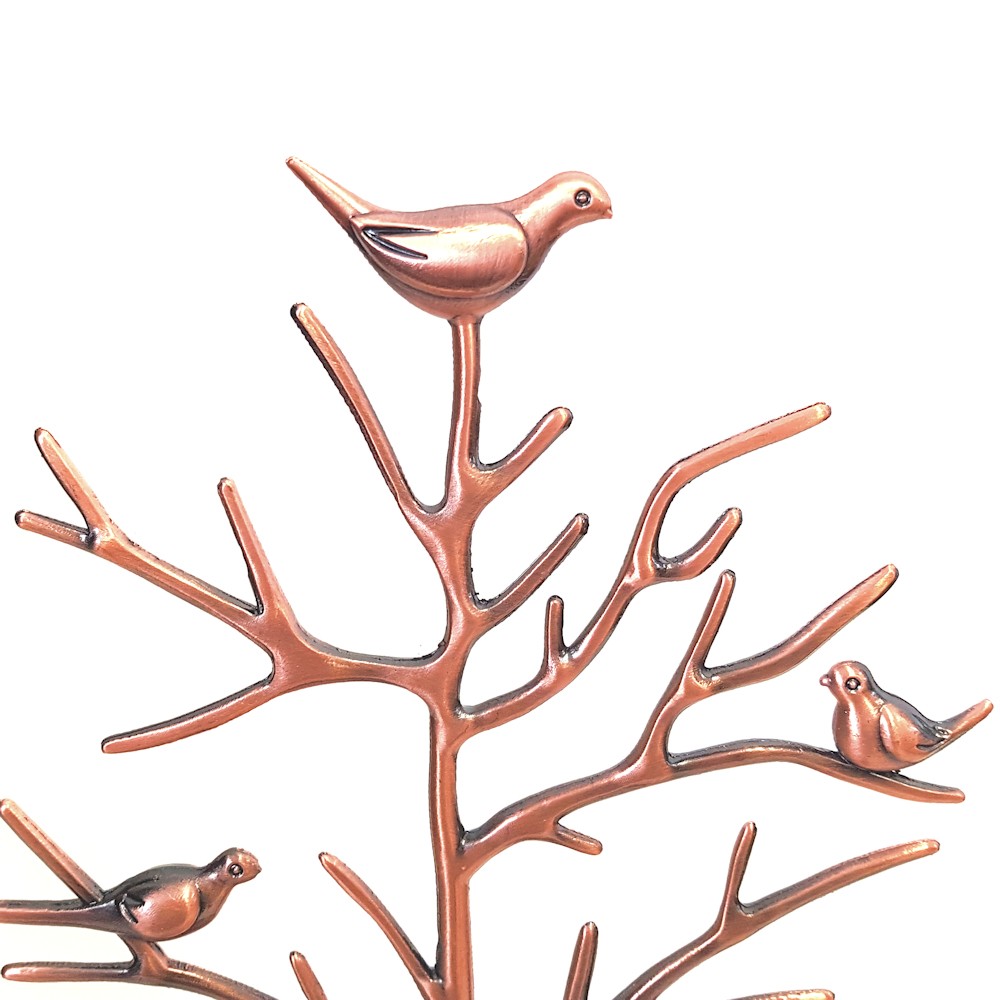 Porte bijoux arbre métal avec corbeille
