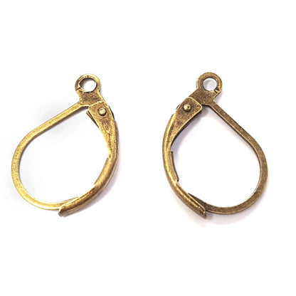 Support boucles d'oreilles dormeuses 15 x 10 mm (10 pièces)