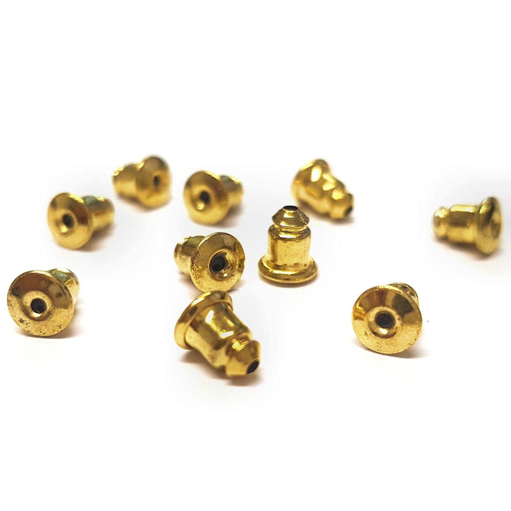 Fermoir boucle d'oreille plaqué laiton (10 pièces)