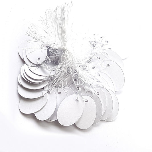 Etiquettes pour bijoux ovales 26 x 18 mm (100 pièces)