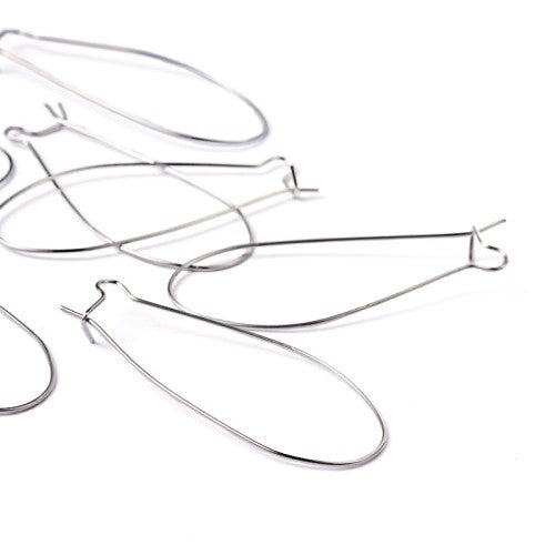 Attache boucle d'oreille crochet 33 mm (50 pièces)