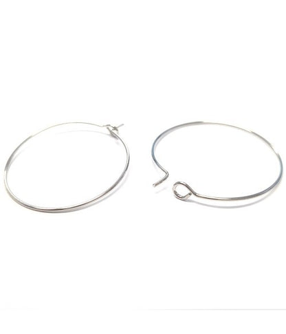 Boucle d'oreille créole cerceaux 30 mm (10 pièces)