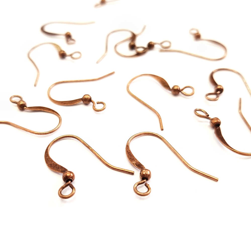 Crochets boucle d'oreille 15 mm avec boule (20 pièces)