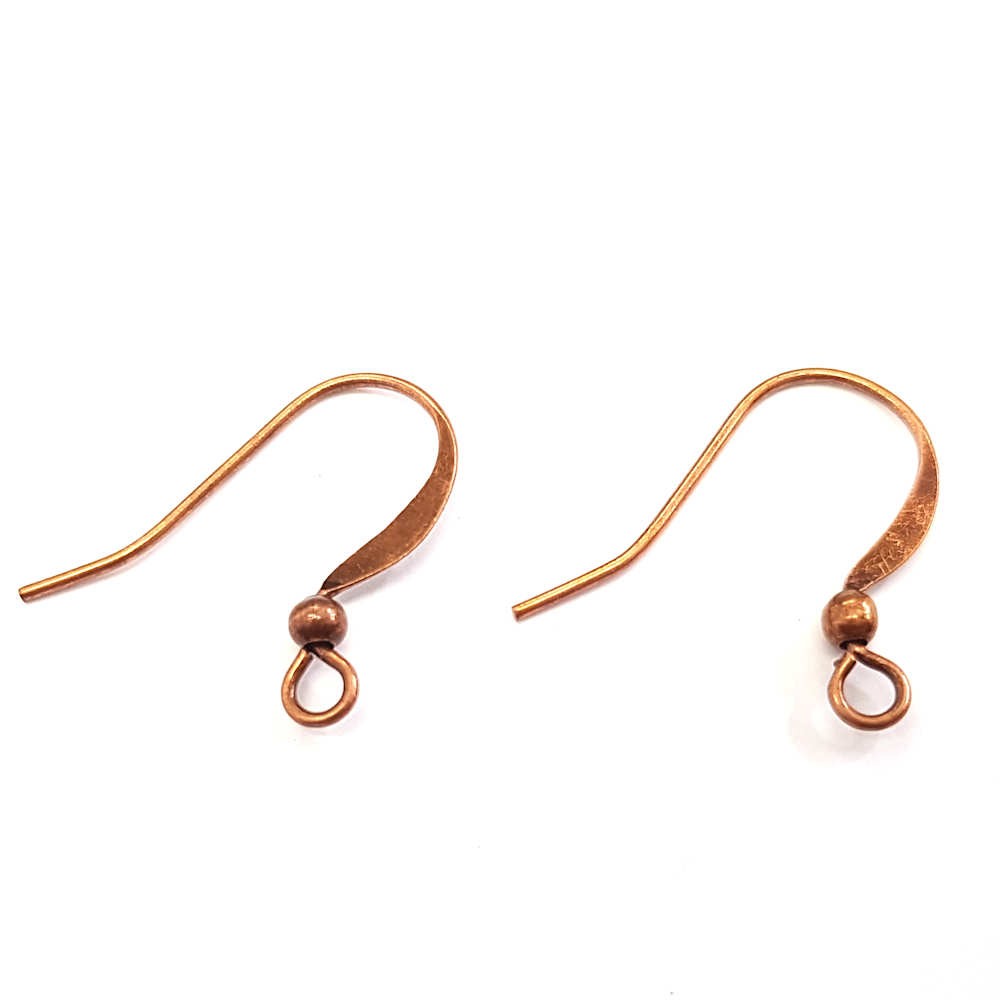 Crochets boucle d'oreille 15 mm avec boule (20 pièces)
