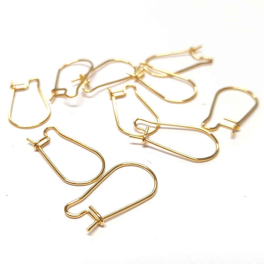 Crochets boucles d'oreilles acier inox 20 x 10.5 mm (10 pièces)