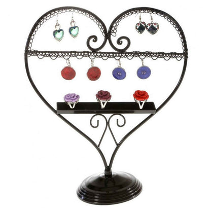 Presentoir pour bijoux Cœur mixte boucle d'oreille et bagues