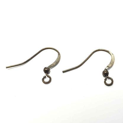 Crochets boucle d'oreille 15 mm avec boule (20 pièces)