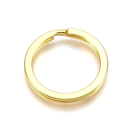 Anneaux support porte clé 25 mm doré