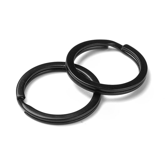 Anneaux support porte clé 25 mm noir