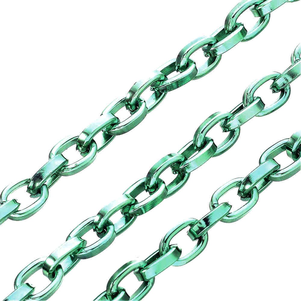 Chaine bijoux à mailles forçat 8 x 5,5 mm (1 mètre)