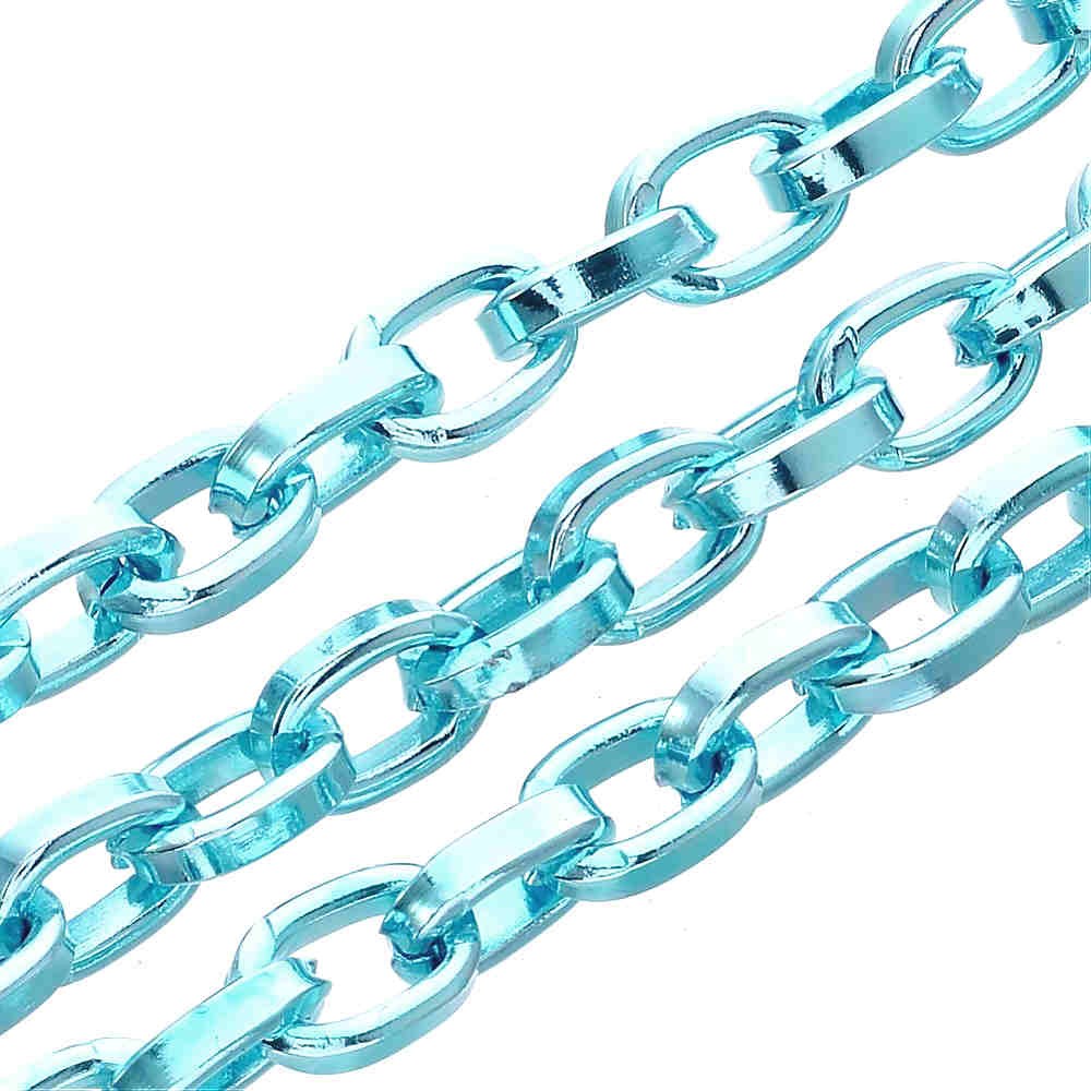 Chaine bijoux à mailles forçat 8 x 5,5 mm (1 mètre)
