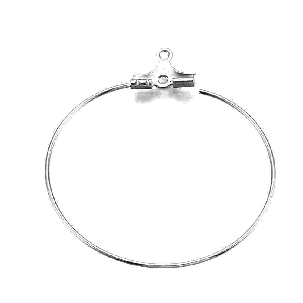 Boucle d'oreille créole acier inox 35 mm (10 pièces)