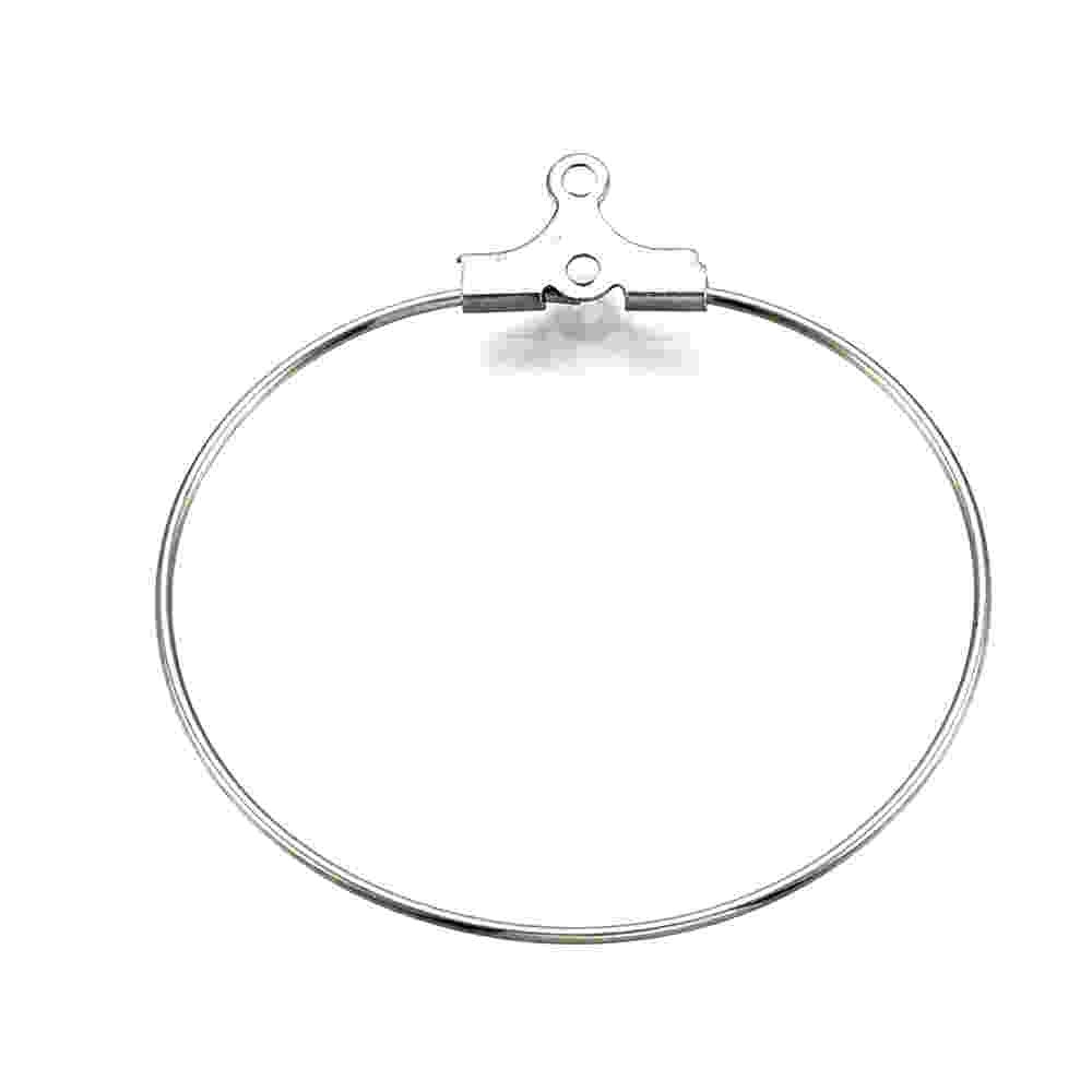 Boucle d'oreille créole acier inox 35 mm (10 pièces)