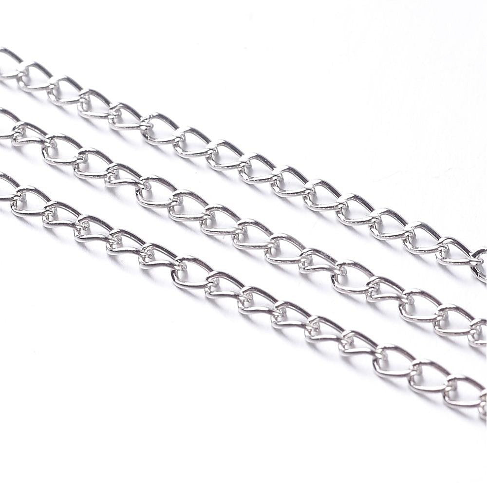 Chaine maille 3.5x2 mm gris