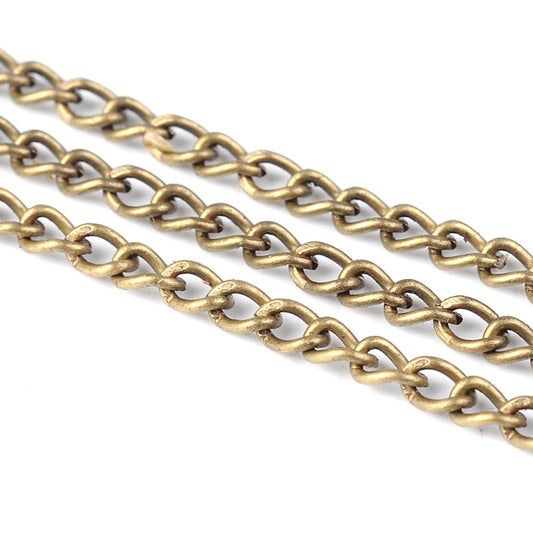 Chaine maille 3.5x2 mm bronze