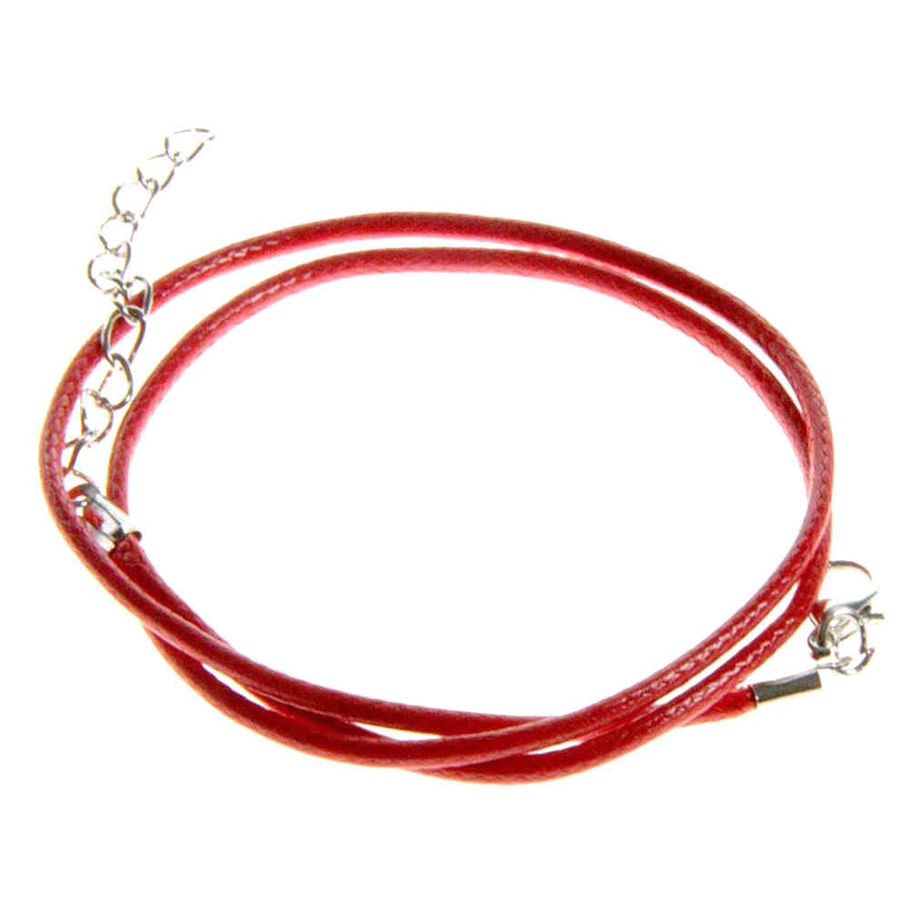 Colliers tour de cou 1,5 mm coton ciré fermoir mousqueton et chaînette (5 pièces)