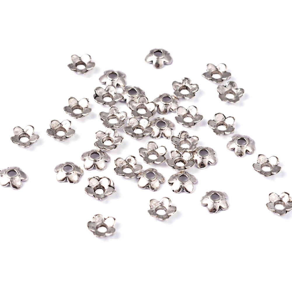 Calottes ornement perle Minifleurs (50 pièces)