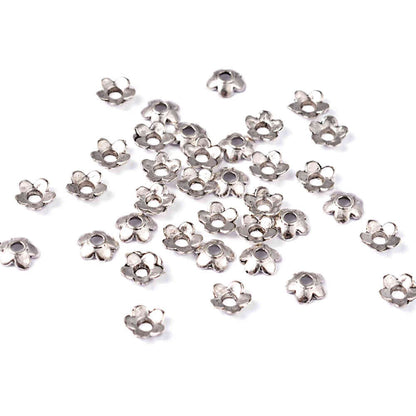 Calottes ornement perle Minifleurs (50 pièces)