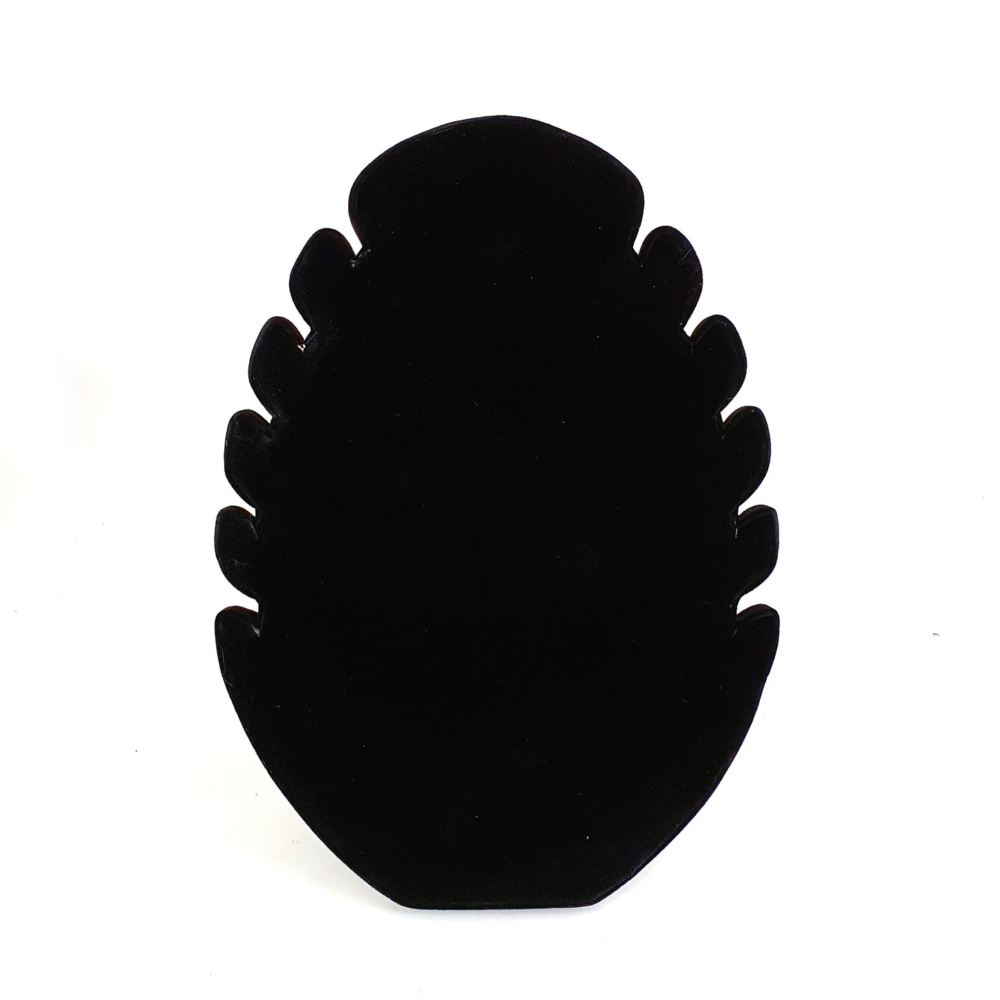 Présentoir pour colliers vertical ovale gris (5 colliers)