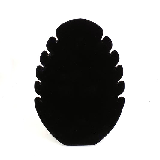 Présentoir pour colliers vertical ovale gris (5 colliers)