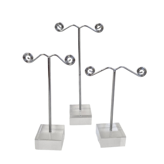 Présentoirs boucles d'oreille Arabesque en métal lot de 3