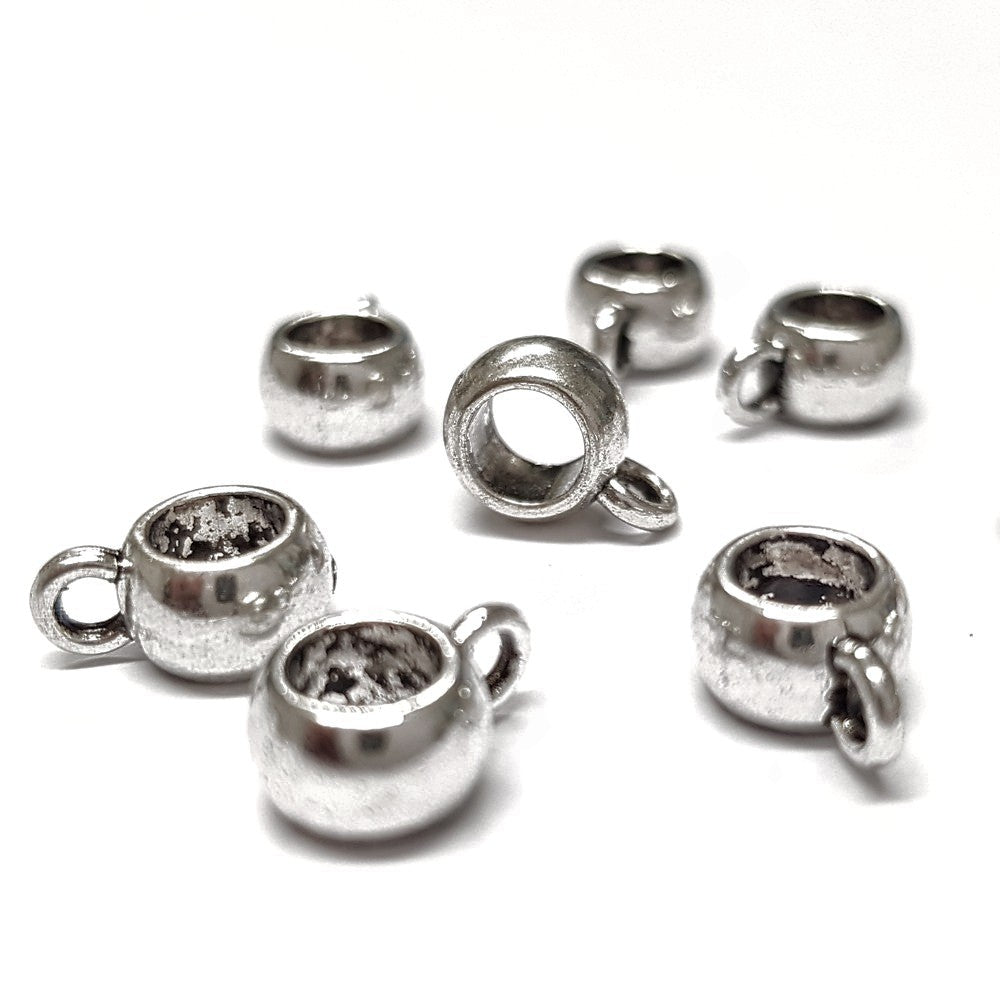 Bélière pendentif ronde pour fil de 4 mm  (10 pièces)