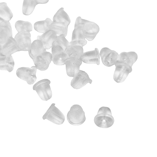 Fermoir boucle d'oreille plastique transparent