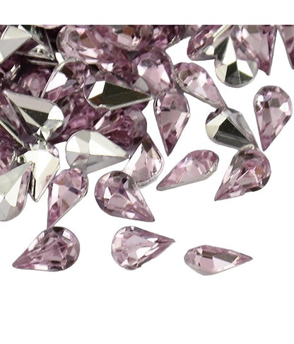 Strass bijoux acrylique Goutte 5 x 3 mm (50 pièces)