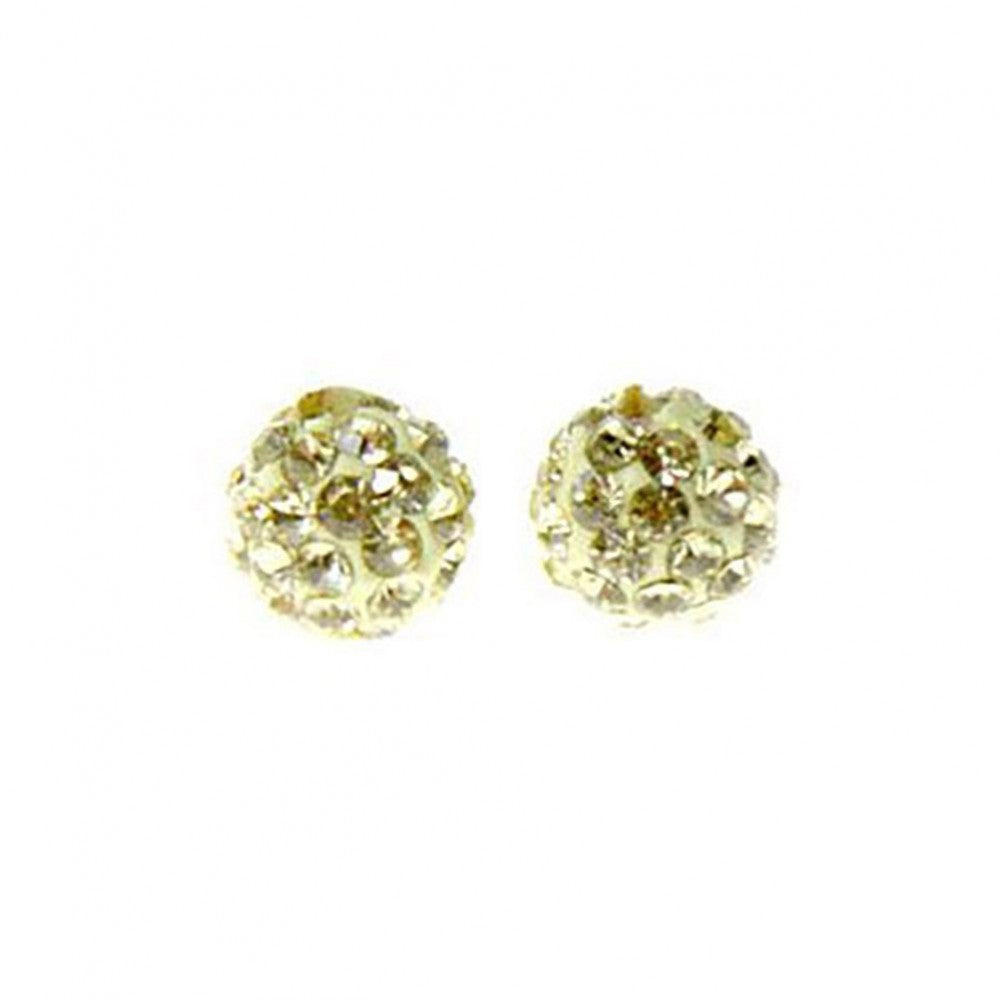 Perles rondes polymère avec strass 10mm (5 pièces)